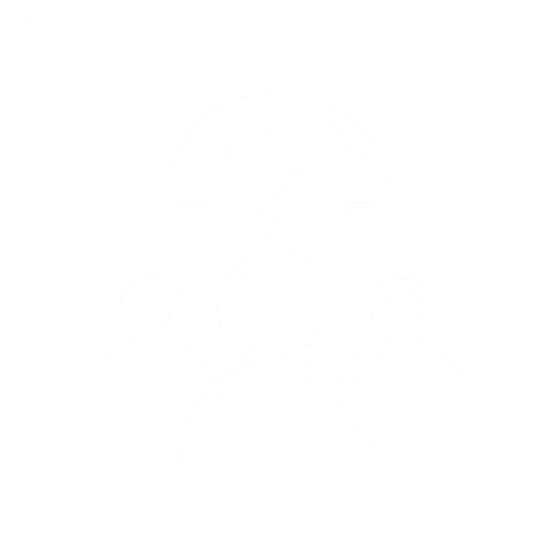 Personengruppe mit Tachometer