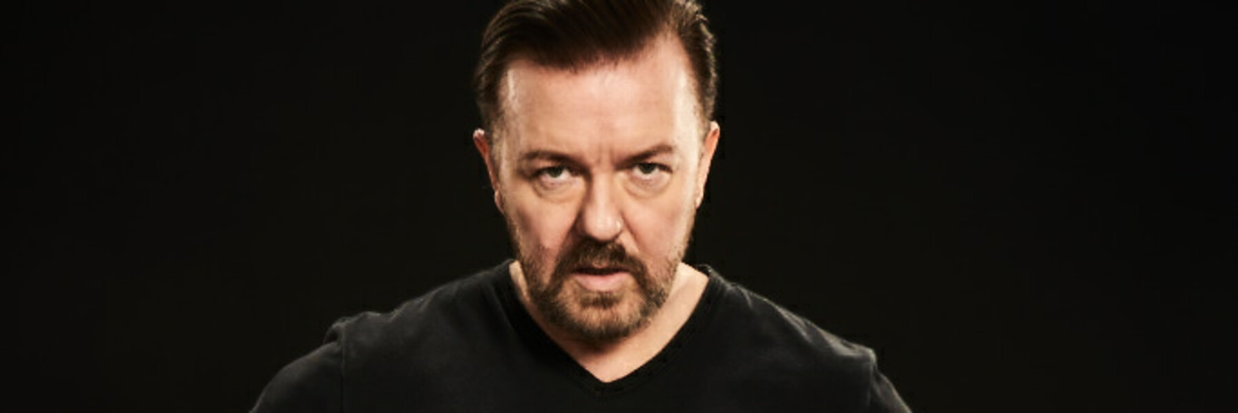 Ricky Gervais live on the Samsung Hall Zürich stage, Friday, 17 January 2020.