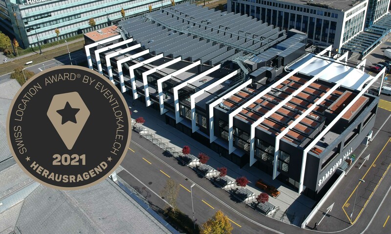 Die Samsung Hall erreicht herausragende 9.3 von 10 Punkten beim Swiss Location Award®